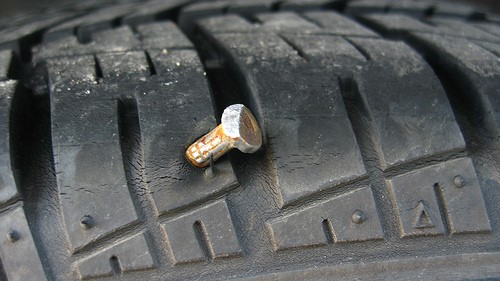 Nail in tire